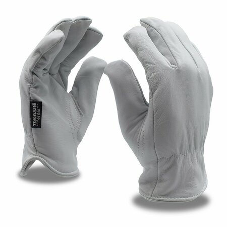 CORDOVA Driver, Goatskin, Premium, Grain, Lined Thinsulate Gloves, M, 12PK 8550M